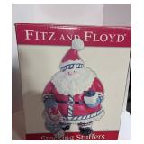 Fitz and Floyd Santa Cookie Jar Chip on Rim