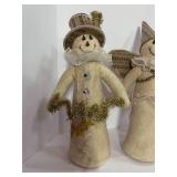 Pair of Dee Foust for Bethany Lowe Music Themed Vintage Style Snow People