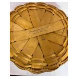 Leather Handled Longaberger Basket 9 1/2" Round