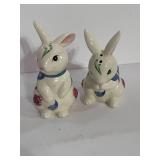 Pair of Lenox Poppies on Blue Barnyard Collection Bunny S&P