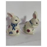 Pair of Lenox Poppies on Blue Barnyard Collection Bunny S&P