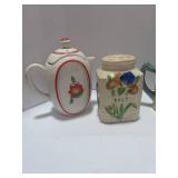 Three Vintage Tea Pots Lustreware and Shaker