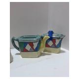 Three Vintage Tea Pots Lustreware and Shaker