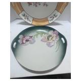 Bavarian Lustreware Plate and German Plate