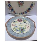 Two Floral Serving Plates Japan