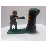 Vintage Style Cast Iron Bear and Hunter Bank