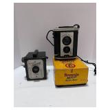 2 Vintage Cameras Brownie Reflex and Herco Imperial