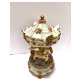 Resin Carousel Music Box with Motion