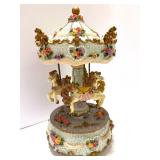 Resin Carousel Music Box with Motion