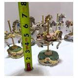 Set of 6 Resin Melodies Country Fair Collection Carousel Horses
