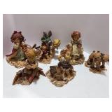 Set of 6 resin Whittle Nursery Rhymes Figurines