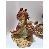 Set of 6 resin Whittle Nursery Rhymes Figurines