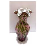 Fenton Murrhina Rose Pink Vase 12"`