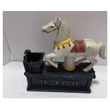 Vintage Style Cast Iron Bank Trick Pony