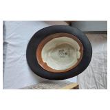 Resistol Black Felt Fedora Hat with Box Size 7 1/2