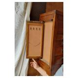 Antique Wooden Jewelry Cabinet with Mirror Approx 17 1/2" wide, 40" tall