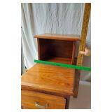 Mid-Century Modern Wooden Side Table with Drawer