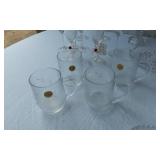 Glassware Collection including Etched Mugs, Champagne Flutes, and Crystal Vases