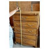 Bassett Dresser with Ornate Handles 52 1/2" tall, 18" wide