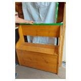 Antique Wooden Storage Bench Approx. 34 1/2" wide, 35 1/2" tall