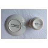 Vintage Bottles and Decorative Items including Roth Greeting Cards Plate and Cup Set