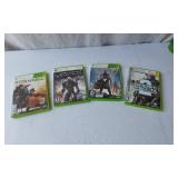 Xbox 360 Video Games Set including Titanfall, Enemy Territory: Quake Wars, Destiny, and Tom Clancy