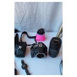 Canon EOS Digital Camera Kit including 75-300mm Lens and 18-55mm EF-S lens(autofocus does not work), Tripod, and Accessories