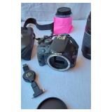 Canon EOS Digital Camera Kit including 75-300mm Lens and 18-55mm EF-S lens(autofocus does not work), Tripod, and Accessories