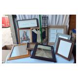 Framed Art and Wall Decorations including Cross-Stitch Angel, Window Frame, and Inspirational Pieces