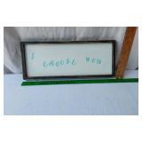 Framed Art and Wall Decorations including Cross-Stitch Angel, Window Frame, and Inspirational Pieces
