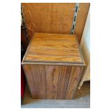 Wooden Storage Cabinet with Hinged Lid