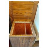 Wooden Storage Cabinet with Hinged Lid