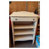 White Wooden Vintage Dresser Missing All but Top Drawer - 42" tall, 31" wide, 17 1/2" Deep