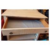 White Wooden Vintage Dresser Missing All but Top Drawer - 42" tall, 31" wide, 17 1/2" Deep