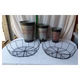 Metal Buckets and Wire Baskets