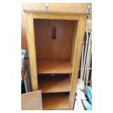 Wooden Storage Cabinet with Shelves approx 25 1/2" wide, 37 1/2" tall, 19" deep