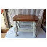 Rustic Small Wooden Stool or Side Table 20" tall