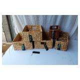 Lot of Wicker Storage Baskets