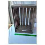 Vintage Wooden Crates and Metal Bucket Lot