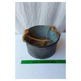 Vintage Wooden Crates and Metal Bucket Lot