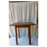 Solid Wood Vintage Side Table 24 1/2" Tall
