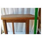 Solid Wood Vintage Side Table 24 1/2" Tall