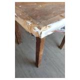 Solid Wood Vintage Side Table 24 1/2" Tall