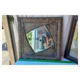 Decorative Home Decor Lot including Ornate Mirror, Framed Art, and Wood Signs