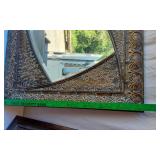 Decorative Home Decor Lot including Ornate Mirror, Framed Art, and Wood Signs