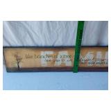 Decorative Home Decor Lot including Ornate Mirror, Framed Art, and Wood Signs