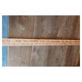 Rustic Wooden Dining Table with White Legs and 4 Chairs - 58 3/4" Long, 33" Wide, 37 1/2" Tall