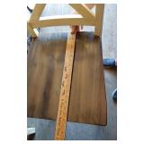 Rustic Wooden Dining Table with White Legs and 4 Chairs - 58 3/4" Long, 33" Wide, 37 1/2" Tall