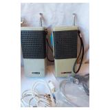 Assorted Electronics and Accessories including Viasat Power Adapter, Midland Weather Radio, Juliette Walkie Talkies and Various Cables