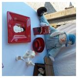 Nativity Scene Set with Snowman Decorations